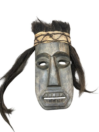 Carved wooden tribal mask - tribal, with