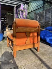 Retro 70’s Orange Corduroy Armchairs