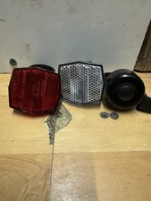Bike Bicycle Reflector Set, Front 22.2 & 31.8 Rear 25.4, 28.6, 30.4 And A Bell