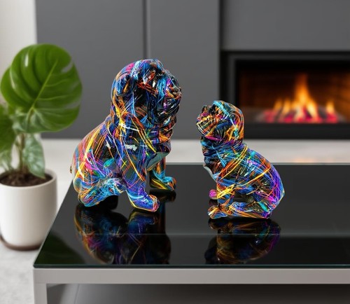 Pair vibrant colourful - of,