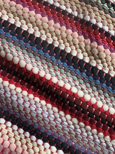 Vintage rag rugs - rugs, pair