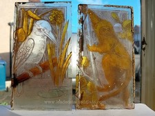 14 hand painted stained glass