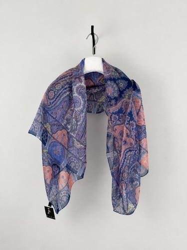 Etro blue pink paisley silk - pink,