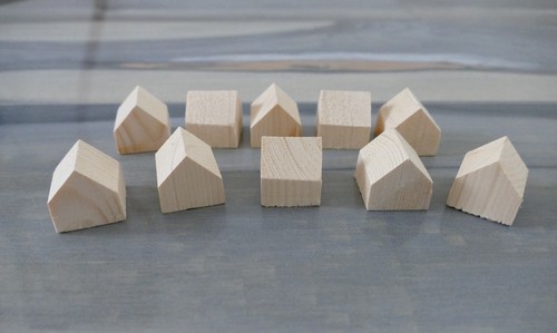 Little pine wood - pine, houses