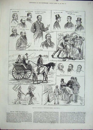 Old antique print 1882 - antique,