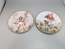 The Flower Fairies Year Wild Cherry Blossom Red Clover Fairy Collectors Plates