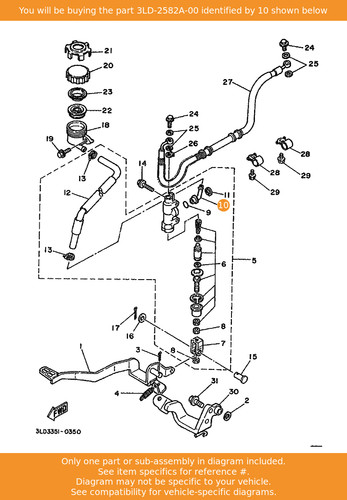 Yamaha joint 3ld - 3ld-2582a-00, oem