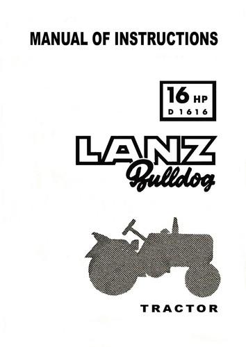 Lanz bulldog 16hp d1616 - bulldog,
