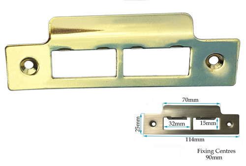 Door strike plate chrome - plate,