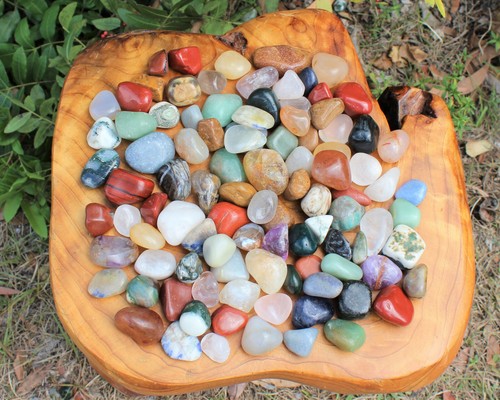 Assorted tumbled stones - lb,