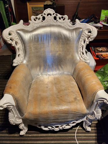 Baroque style throne silver - baroque,