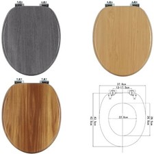 WOLTU Wooden Toilet Seat Soft