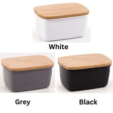 Butter Dish With Bamboo Lid