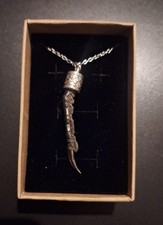 Taxidermy crow claw necklace - crow,