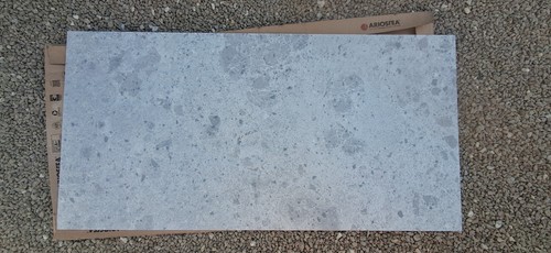 Grey stone effect porcelain