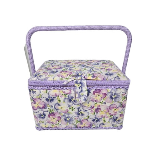Sewing box floral contents - sewing,