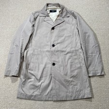 Hugo Boss Trench Coat Mens 42 Regular Large Beige Water Repellent Business