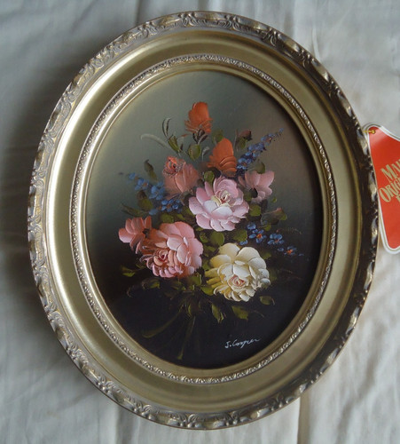 Original floral still - life, oil