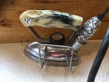 Vintage electric iron with - vintage, iron,