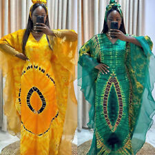 African Print Loose Maxi Dress Dashiki Dubai Kaftan Muslim Abaya Robe Party Gown