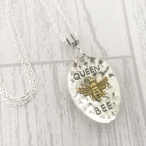 Long queen bee necklace - long,