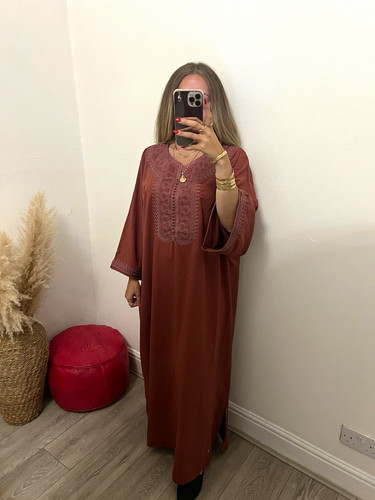 Moroccan dusty pink - dusty, kaftan
