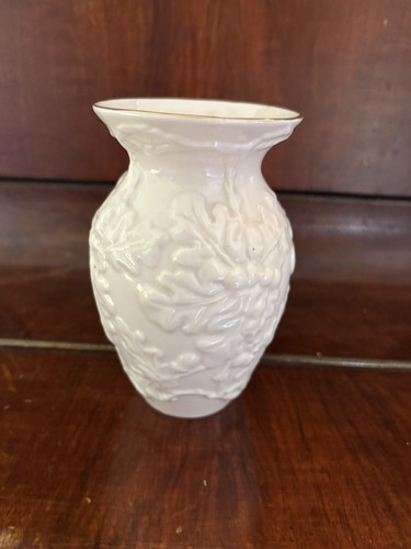 Belleek oak leaf vase - belleek,