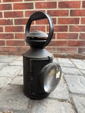 OLD LNE RAILWAY HAND LAMP WITH BULLSEYE LENS