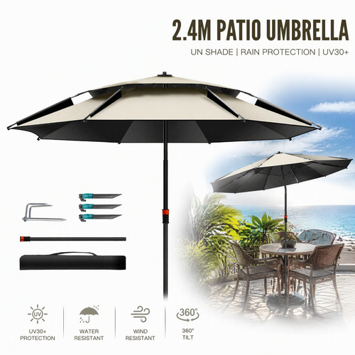 Large parasol garden table - large,