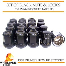 Black wheel nuts locks - black,