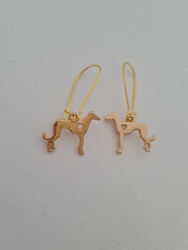 Gold greyhound dog - , charm
