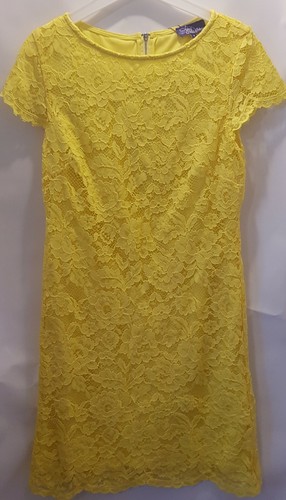 Yellow lace dress amy childs - yellow, 8
