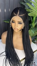 Black Cornrow Braided Wig with