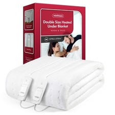 VonHaus Electric Blanket Double Size, Heated Mattress Topper Under Cover Sheet