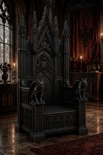 Doll house gothic throne