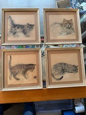 Vintage Mads Stage framed cat
