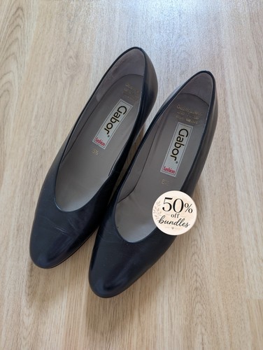 Gabor fashion black court - black,