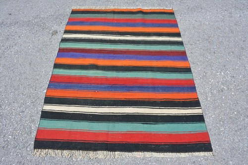 Vintage kilim rug 8x4 - vintage, 3,8x4,9