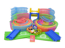 Mindscope Toy Car Flexible Race Track Neon Glow In The Dark KB4B