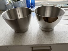 2 x Kenwood Chef Stainless Steel Mixing Bowls Used But Still Very Good Condition