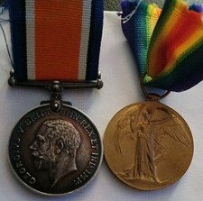 WW1 WAR MEDAL   AND VICTORY MEDALS  CHESHIRE REGIMENT 