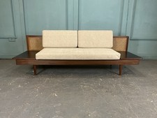 Beige Mid Century Sofa Bed