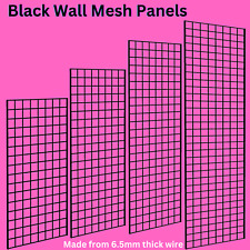 Black Grid Wall Panels Extra Heavy Duty Wall Grid Panels- 5 Sizes w/ ACCESSORIES