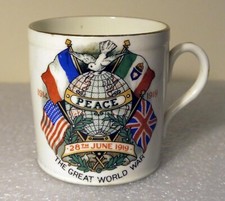 1919 Great World War Peace Mug by Shelley