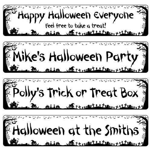 Personalised halloween sign - personalised,