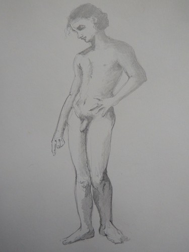 Pencil drawing standing - of, a
