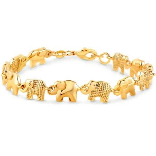 18k gold elephant - elephant, bracelet