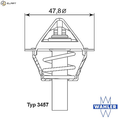 Thermostat coolant 3457 90d - thermostat,