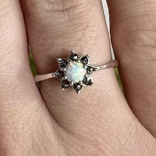 Fire Opal Marcasite Gemstone