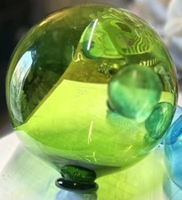 Hand blown 22” Round Green